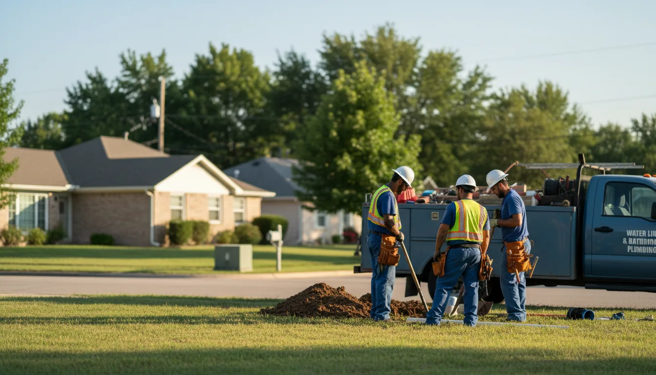Residential water line and bathroom plumbing service in Springville, AL